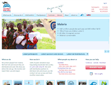 Tablet Screenshot of againstmalaria.com